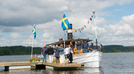 Ångbåten Herbert vid ångbåtsbryggan i Björboholm